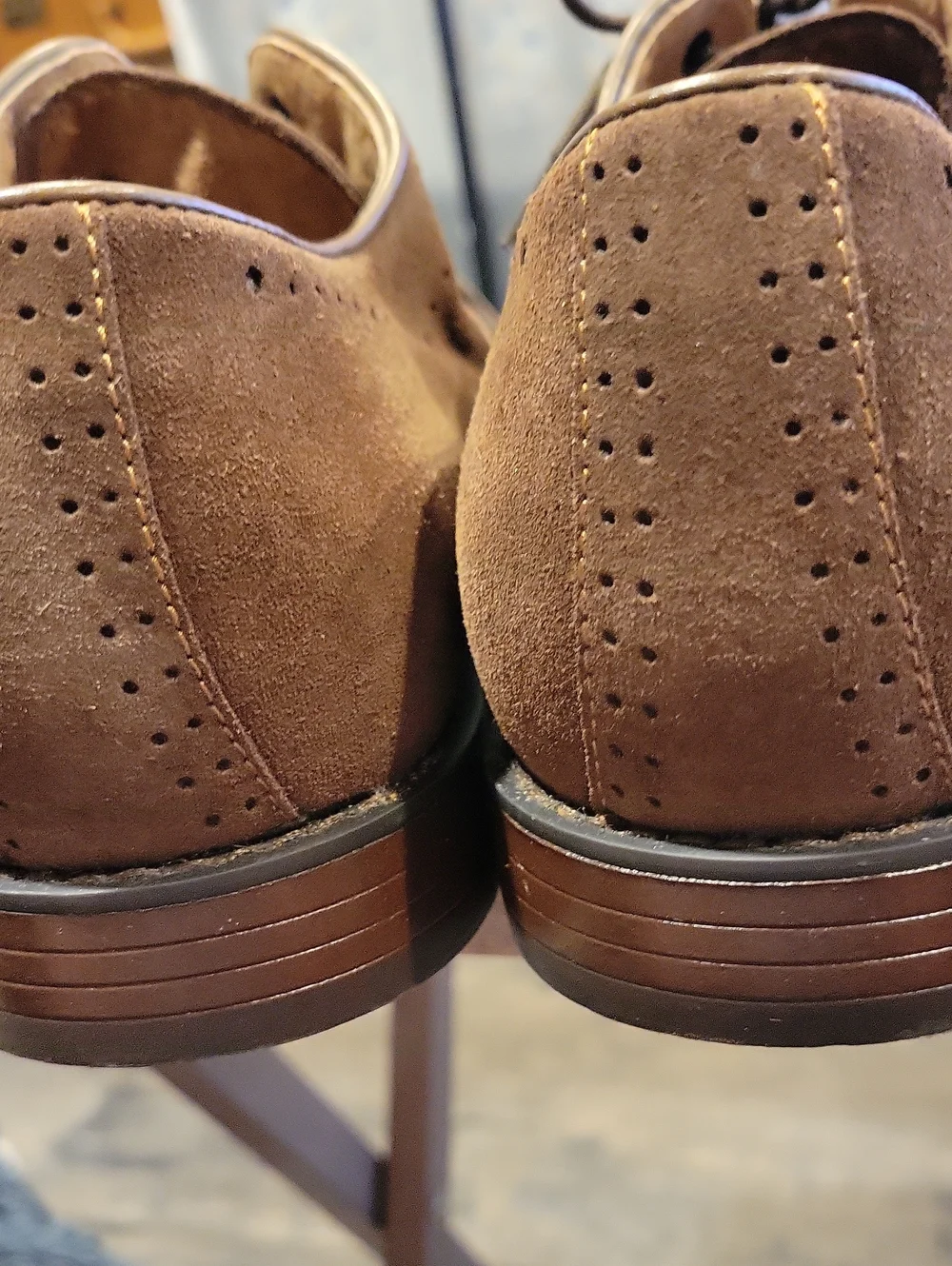 Stacy Adams Dalton Chocolate Suede Leather Wing Tips,Sz. 11 Med.NWT